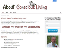 Tablet Screenshot of aboutconsciousliving.com